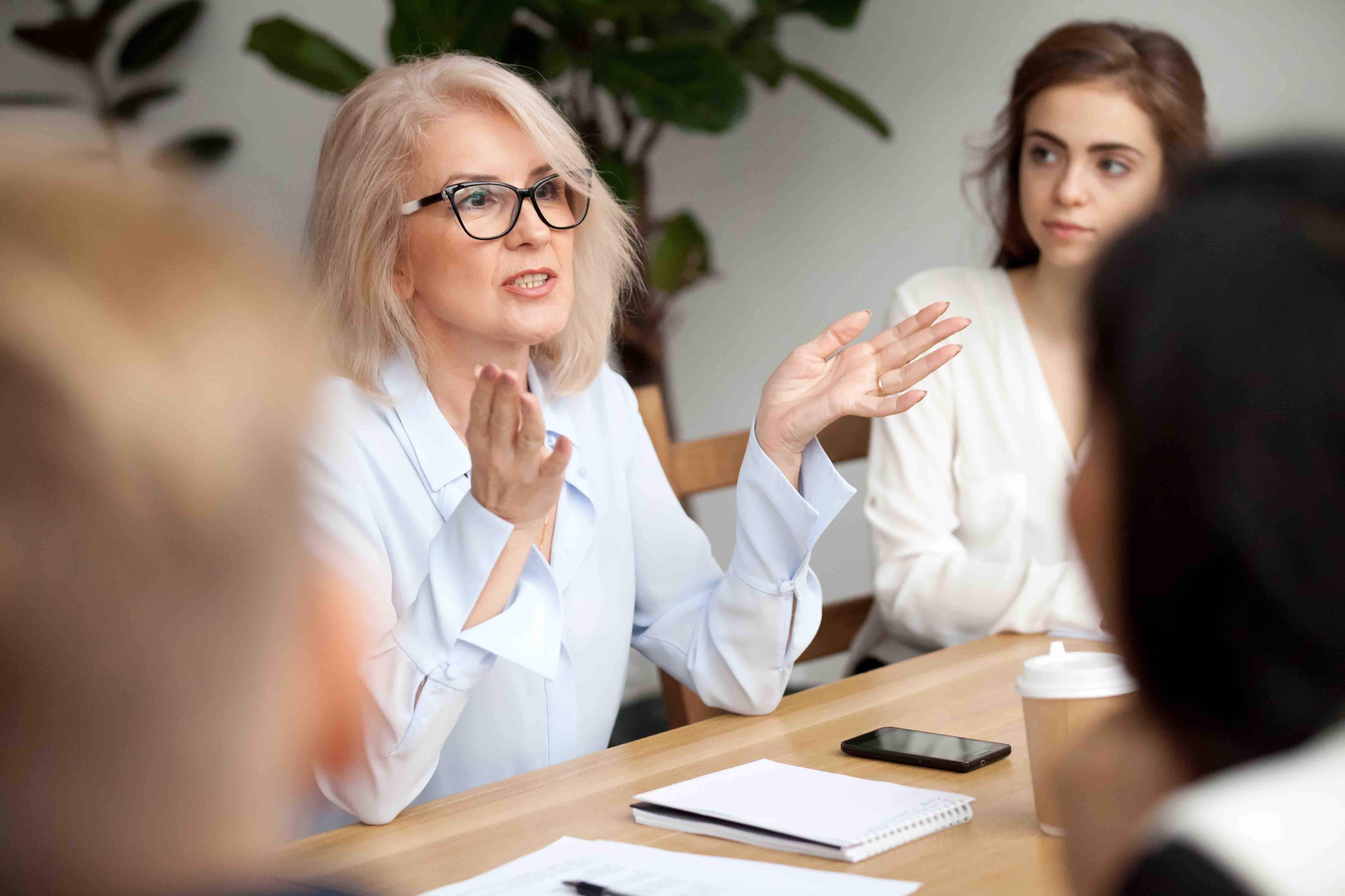 RG175, Professional woman in business attire, representing school leadership